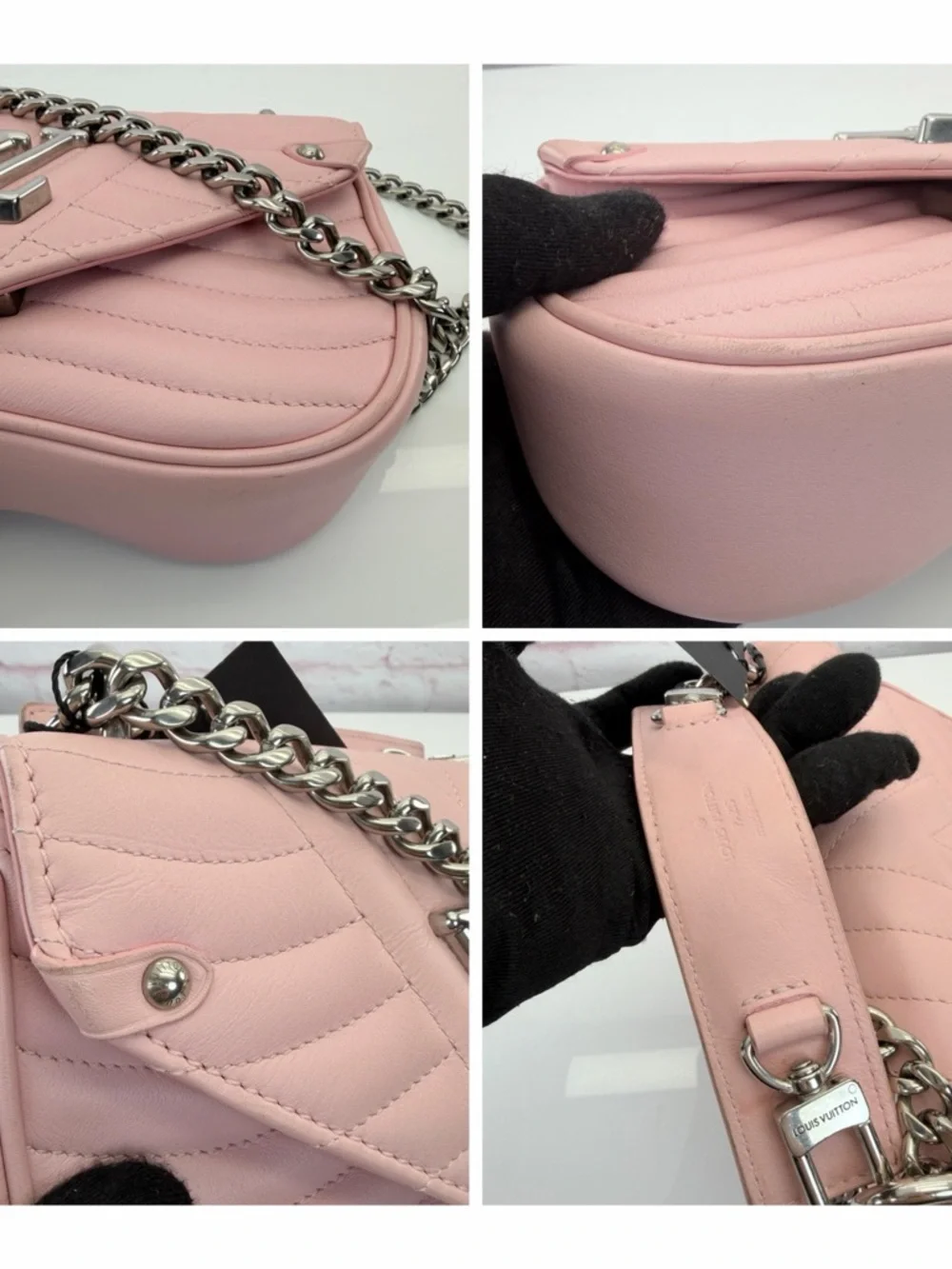 Louis Vuitton New Wave Calfskin Chain MM Smoothie Pink